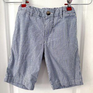 Polo Ralph Lauren Blue White Stripe Seersucker Boys Shorts Sz 8 Adj. Waist.